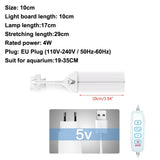 100V-240V Aquarium Led Lighting for Aquarium Plant Adjustable Fish Tank Four-Row Lamps Clip-on Plant Grow LED Lighting
