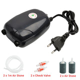 Aquarium Air Pump Fish Tank Mini Compressor for Aquarium Single Double Outlet with Check Valve Tube Aquatic Accessories