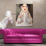 Hand Painted Oil Painting Gustav Klimt Woman Portrait Painting Painting Decor