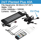 32-74cm Planted Aquarium LED Lighting Lamp 110V-240V Automated Timer Dimmer Fish Tank Light for Aquarium