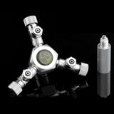 Aquarium DIY co2 Splitter Regulator Valve Distributor with Multi Way Outlets Aluminum Alloy for Aquarium Plant CO2 Tank