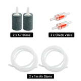 Aquarium Air Pump Fish Tank Mini Compressor for Aquarium Single Double Outlet with Check Valve Tube Aquatic Accessories