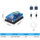 3W 5W Aquarium Air Pump Fish Tank Oxygen Pump Air Compressor Single Double Aerator for Fish Aquarium Accessories 220-240V