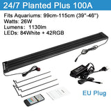 32-74cm Planted Aquarium LED Lighting Lamp 110V-240V Automated Timer Dimmer Fish Tank Light for Aquarium