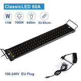 53-150cm Aquarium LED Lighting Fish Tank Light Lamp with Extendable Brackets 90 White and 18 Blue LEDs Fits for Aquarium