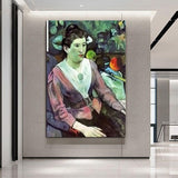 Hand Painted Oil Painting Paul Gauguin Women Figure Abstract Nordic Classic Retro