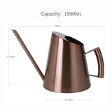 400/1000/1500ML Stainless Steel Watering Can Household Pot Gardening Tool Long Mouth Watering Device Sprinkling for Plant Flower