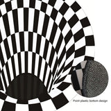 80cm Diameter Round Rug 3D Vortex Visual Illusion Carpet Living Room Rugs Bedroom Round Carpet Non-slip Doormat Blanket