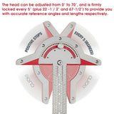 Woodworking Tools Woodworkers Edge Rule 0-70° Adjustable Protractor Angle Finder Gauge Measuring Instruments Carpentry Tool