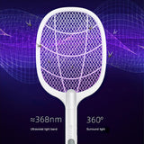 Electric Fly Swatter Racket Kills Electric Mosquito USB Rechargeable 3000V Electric Bug Zapper Summer Household Insect Killer
