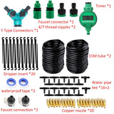 30M Automatic Garden Watering System Kits Drip Irrigation Spray Sprinkler System with Timer Controller Self Watering Garden Tool