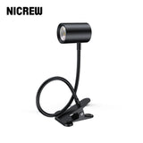 Clip on Reading Light 10-Levels Brightness Clamp Lamp Eye Protect 360° Flexible Book Lights for Desk Bedside Headboard