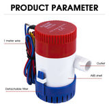 12V 24V Bilge Pump 500gph 1100gph Submersible Bilge Water Pump for Boat Seaplane Motor Fishing Boat Aquarium Swimming Pool