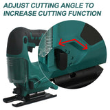 Electric Jigsaw Cordless Woodworking Cutting Jig Saw Power Tools Cutting Machine Curve Saw Electric Tools for 18V Makita Battery