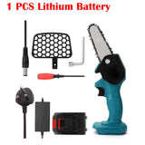 24V 4inch Mini Chain Saws Electric Tools Cordless Electric Chainsaw Wood Cutters Woodworking Tool Pruning Garden Tree Cutting