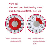 Kitchen Timer with Magnetic Base 60 Minutes Round Dial Countdown Cooking Timer Alarm Mechanical Time Reminder Kitchen Gadgets