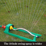 Automatic Swing Garden Sprinkler Sprayer Watering Irrigation System 18 Nozzles Water Sprinkler Spray Watering Grass Lawn
