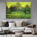 Hand Painted A park with weeping willows is a poets garden Oil Painting Van Gogh Famous Artworks Nordic