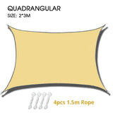 Summer Outdoor Anti-UV Shade Sail Waterproof Awning Sunshade Oxford Cloth Sunscreen Shade Cover for Garden Beach Camping Patio