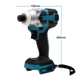 WAKYME 18V Cordless Electric Screwdriver Brushless Power Screw Driver Impact Wrench Power Tool Drill for Makita DTD154 Battery