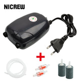 Aquarium Air Pump Fish Tank Mini Compressor for Aquarium Single Double Outlet with Check Valve Tube Aquatic Accessories