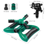360 Degree Rotating Garden Lawn Sprinkler Automatic Watering Irrigation System 3 Arms Sprayer Water Sprinkler Garden Supplies
