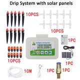 Automatic Watering Drip Irrigation Timer System Solar Energy USB Rechargeable Watering Irrigation Device for Greenhouse Garden