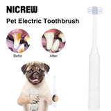 Portable Pet Electric Toothbrush Automatic Dog Cat Toothbrush 360° Tooth Cleaning Tool Pet Dog Toothbrush Pet Supplies