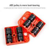 5Pcs/set Furniture Lifter Sliders Kit Furniture Appliances Transport Handling Tools Wheel Bar Easy Move Device 100Kg/220Lbs
