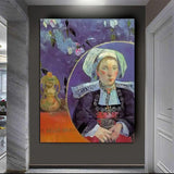 Hand Painted Oil Painting Paul Gauguin Beautiful Enkila Figure Landscape Nordic Abstract Retro Landscape