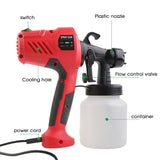 400W Electric Spray Gun 800ml Handheld Paint Sprayer Power Tools Paint Spraying Machine for Painting Wood Furniture Wall Car