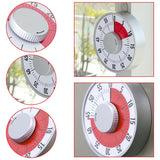 Kitchen Timer with Magnetic Base 60 Minutes Round Dial Countdown Cooking Timer Alarm Mechanical Time Reminder Kitchen Gadgets