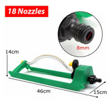 Automatic Swing Garden Sprinkler Sprayer Watering Irrigation System 18 Nozzles Water Sprinkler Spray Watering Grass Lawn