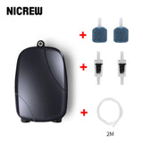 Aquarium Air Pump Fish Tank Mini Compressor Oxygen pump Single Double Outlet with Check Valve Tube Aquatic Accessories