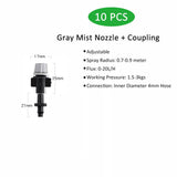 Automatic Drip Watering Sprayers Adjustable Irrigation Sprinkler Micro Spray Nozzle Hose Tee Gardening Tools for Greenhouses