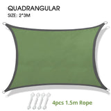 Summer Outdoor Anti-UV Shade Sail Waterproof Awning Sunshade Oxford Cloth Sunscreen Shade Cover for Garden Beach Camping Patio