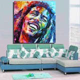 Kids Room Bob Marley Portrait HQ Canvas Print Oil Painting Acrylic