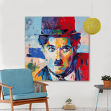 Kids Room Modern Abstract Figure Canvas Art Chaplin Pop Art Wall Pictures HQ Canvas Print