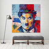 Kids Room Modern Abstract Figure Canvas Art Chaplin Pop Art Wall Pictures HQ Canvas Print
