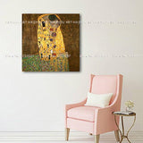 Hand Painted canvas Painting Klimt Kiss Love Face Palette oil painting wall art picture home decor decoracion