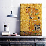 Hand Painted Canvas Painting Gustav Klimt reproductions Tree of Life Quardro Modern Art Oil Painting