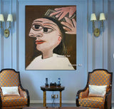Hand Painted Sell Famous Painting Seated Women beside the window By Pablo Picasso Modern Abstract Portraits for