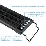32-74cm Planted Aquarium LED Lighting Lamp 110V-240V Automated Timer Dimmer Fish Tank Light for Aquarium