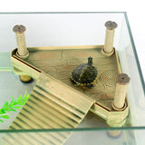 Aquarium Ornaments Turtle Island Climbing Basking Platform Frog Floating Island for Turtle Aquatic Pet Reptile Terrarium