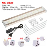 Aquarium Led Lighting for Aquarium Plant 12W-24W Ultra-thin Aluminum Alloy Fish Tank Plant Grow LED Lighting 6500-7500K