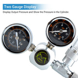 Aquarium CO2 Regulator with Check Valve Bubble Counter Magnetic Solenoid Valve Aquarium CO2 Pressure Reducing Valve