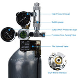 Aquarium CO2 Regulator with Check Valve Bubble Counter Magnetic Solenoid Valve Aquarium CO2 Pressure Reducing Valve