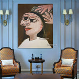 Hand Painted Sell Famous Painting Seated Women beside the window By Pablo Picasso Modern Abstract Portraits for