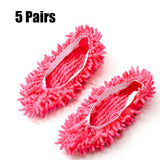 5 Pairs Floor Dust Cleaning Slippers Shoes Lazy Mopping Shoes Micro Fiber Quick House Cleaning Washable Reusable Mop Head Cover
