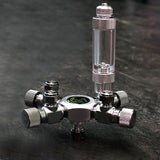 Aquarium DIY co2 Splitter Regulator Valve Distributor with Multi Way Outlets Aluminum Alloy for Aquarium Plant CO2 Tank